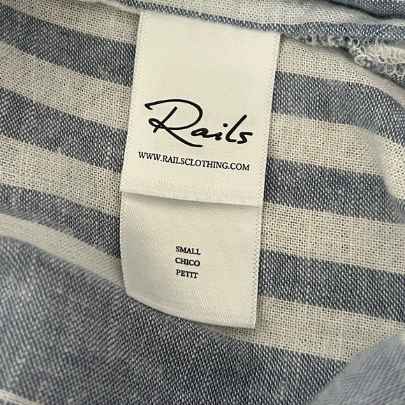 Rails Suri Blue Dusk Striped Linen Dress NWOT - Picture 6 of 10